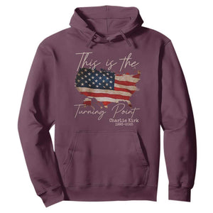 This Is The Turning Point Hoodie Patriotic American Map Vintage USA Flag TS11 Maroon Print Your Wear