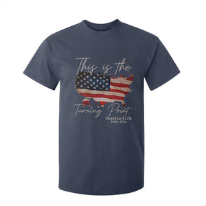 This Is The Turning Point T Shirt For Kid Patriotic American Map Vintage USA Flag TS11 Navy Print Your Wear