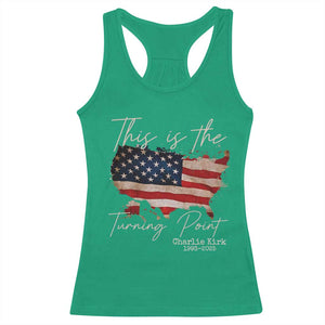 This Is The Turning Point Racerback Tank Top Patriotic American Map Vintage USA Flag TS11 Irish Green Print Your Wear