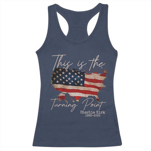 This Is The Turning Point Racerback Tank Top Patriotic American Map Vintage USA Flag TS11 Navy Print Your Wear