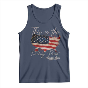 This Is The Turning Point Tank Top Patriotic American Map Vintage USA Flag TS11 Navy Print Your Wear