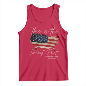 This Is The Turning Point Tank Top Patriotic American Map Vintage USA Flag TS11 Red Print Your Wear