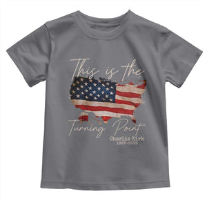 This Is The Turning Point Toddler T Shirt Patriotic American Map Vintage USA Flag TS11 Charcoal Print Your Wear