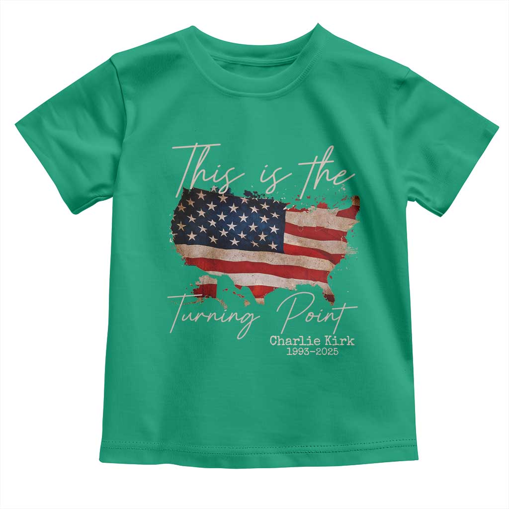 This Is The Turning Point Toddler T Shirt Patriotic American Map Vintage USA Flag TS11 Irish Green Print Your Wear