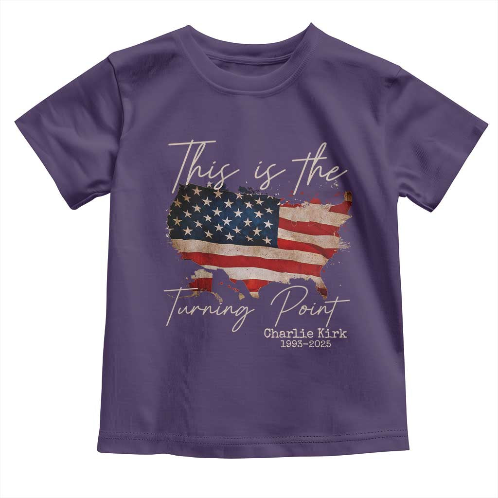 This Is The Turning Point Toddler T Shirt Patriotic American Map Vintage USA Flag TS11 Purple Print Your Wear