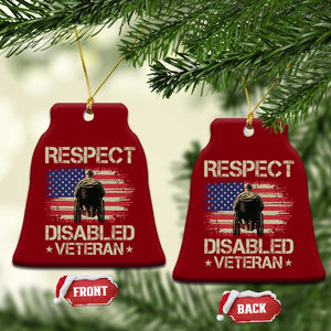 Respect Disabled Veteran Ceramic Ornament Military Soldier Vintage American Flag - Print Your Wear