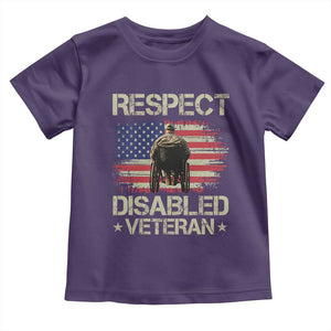 Respect Disabled Veteran Toddler T Shirt Military Soldier Vintage American Flag TS11 Purple Print Your Wear