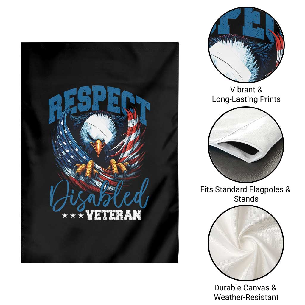 Respect Disabled Veteran Garden Flag Military Soldier American Flag Bald Eagle TS11 Print Your Wear