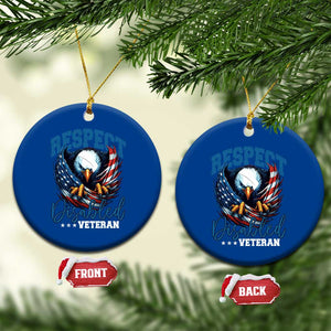 Respect Disabled Veteran Ceramic Ornament Military Soldier American Flag Bald Eagle TS11 1pc Blue Print Your Wear