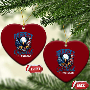 Respect Disabled Veteran Ceramic Ornament Military Soldier American Flag Bald Eagle TS11 Print Your Wear