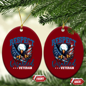Respect Disabled Veteran Ceramic Ornament Military Soldier American Flag Bald Eagle TS11 Print Your Wear