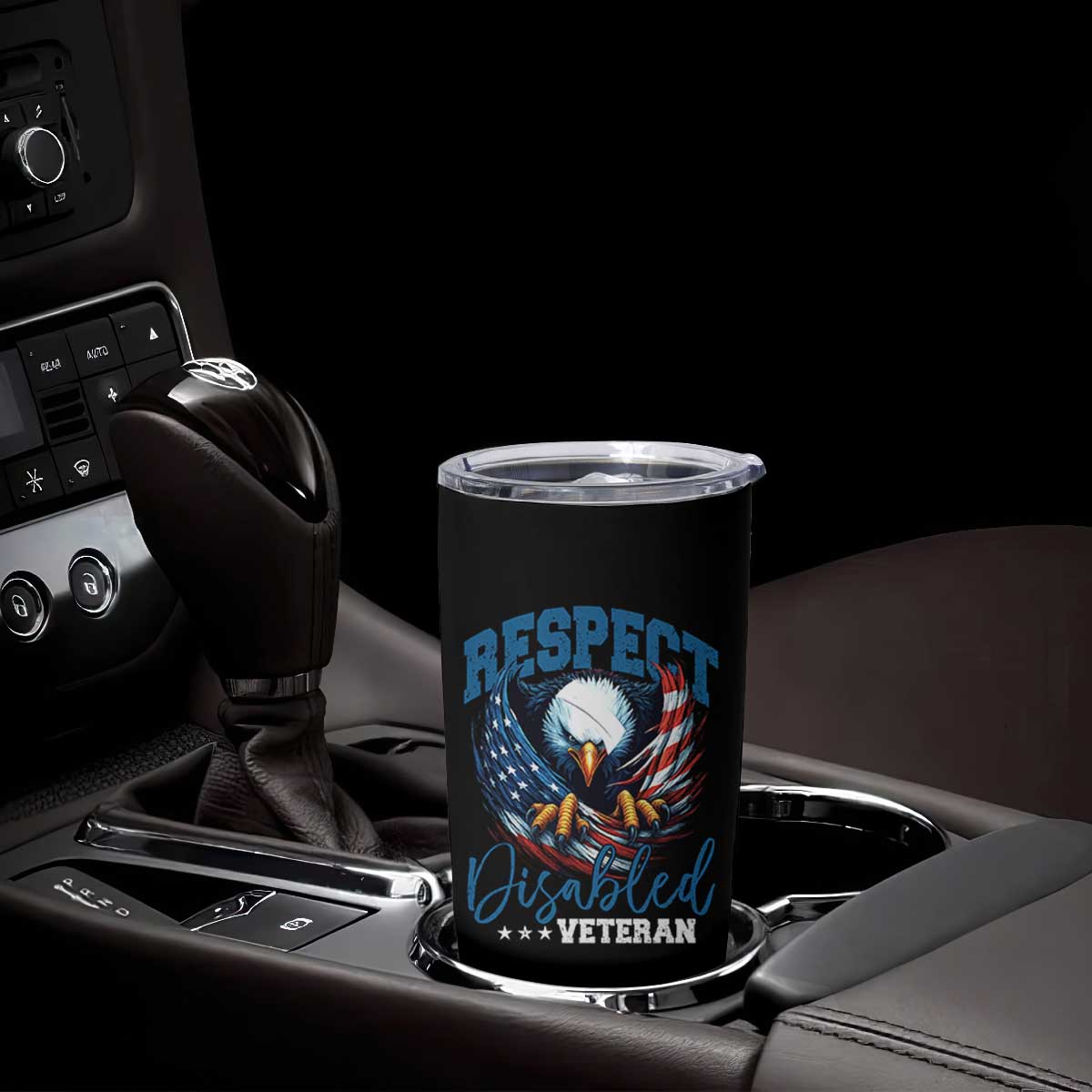 Respect Disabled Veteran Tumbler Cup Military Soldier American Flag Bald Eagle TS11 Print Your Wear