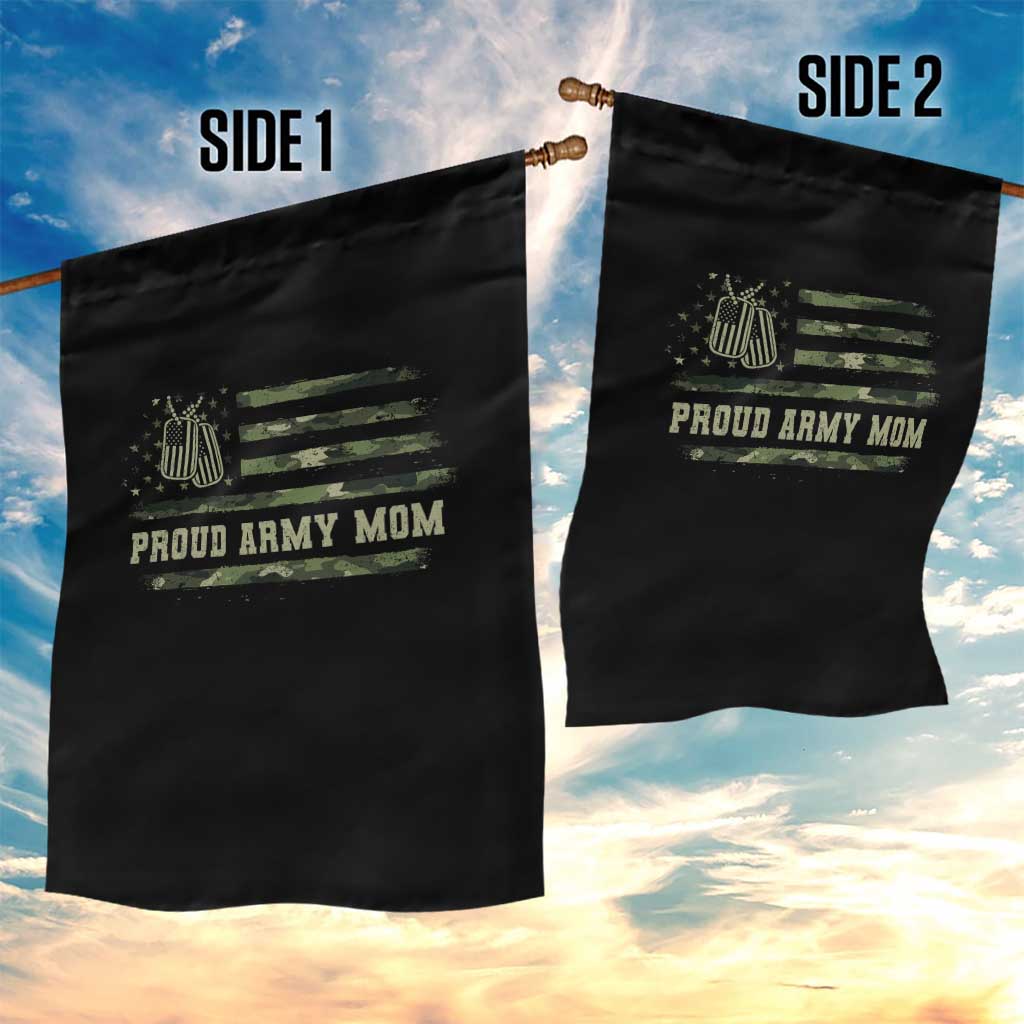 Proud Army Mom Garden Flag Vintage Camo American Flag Veteran Mother's Day TS11 Print Your Wear