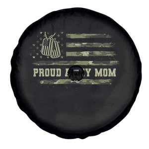 Proud Army Mom Spare Tire Cover Vintage Camo American Flag Veteran Mother's Day TS11 Print Your Wear