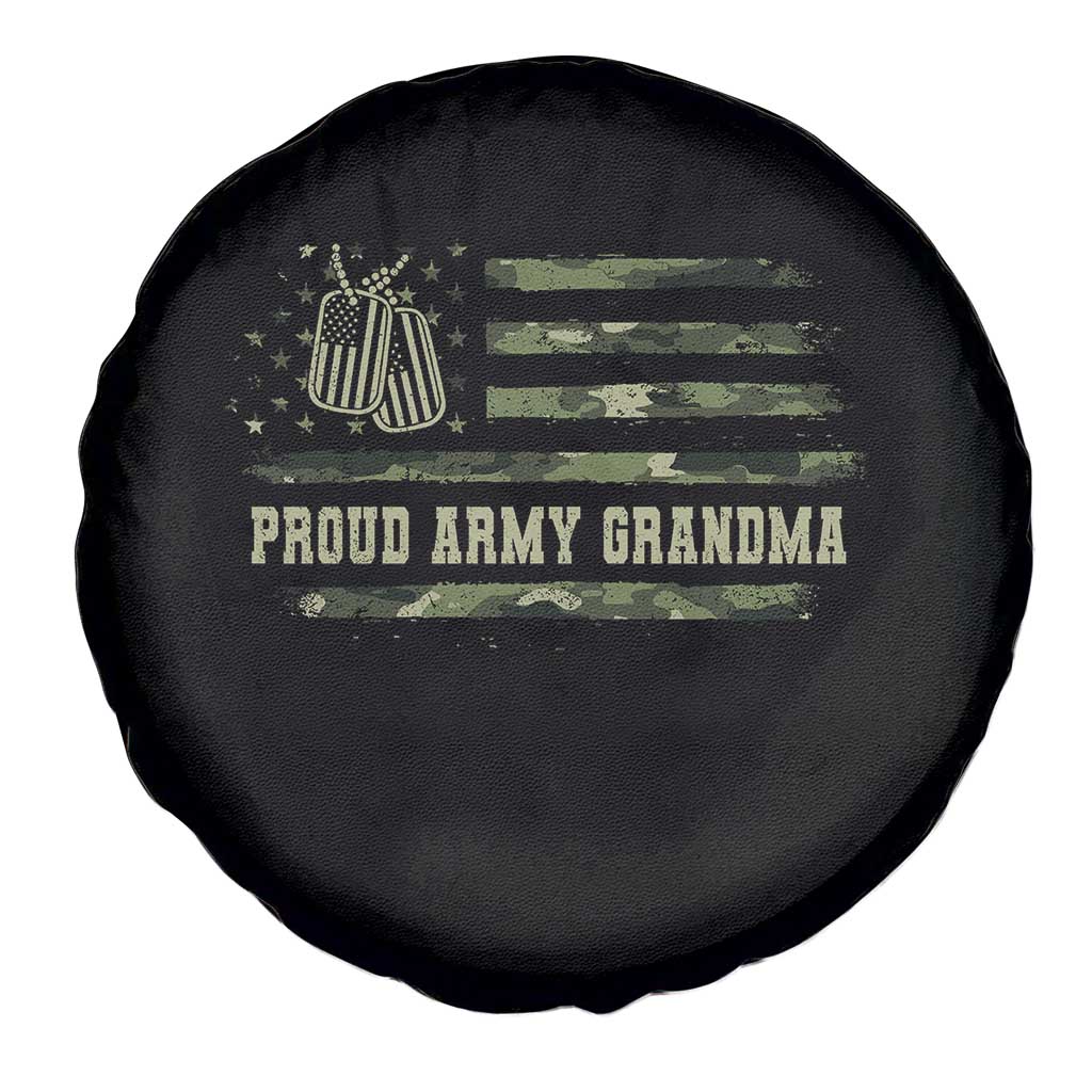 Proud Army Grandma Spare Tire Cover Vintage Camo American Flag Veteran TS11 Print Your Wear