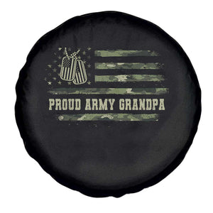 Proud Army Grandpa Spare Tire Cover Vintage Camo American Flag Veteran TS11 Print Your Wear