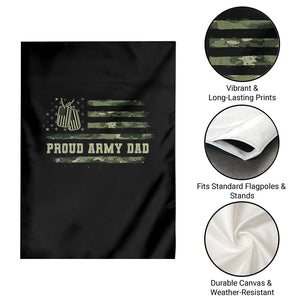 Proud Army Dad Garden Flag Vintage Camo American Flag Veteran Father's Day TS11 Print Your Wear