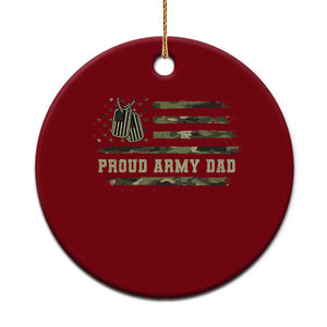 Proud Army Dad Ceramic Ornament Vintage Camo American Flag Veteran Father's Day TS11 1pc Red Print Your Wear