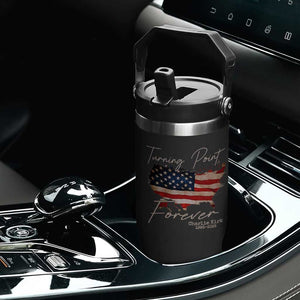 Turning Point Forever Flip Straw Tumbler Patriotic American Map Vintage USA Flag TS11 Print Your Wear