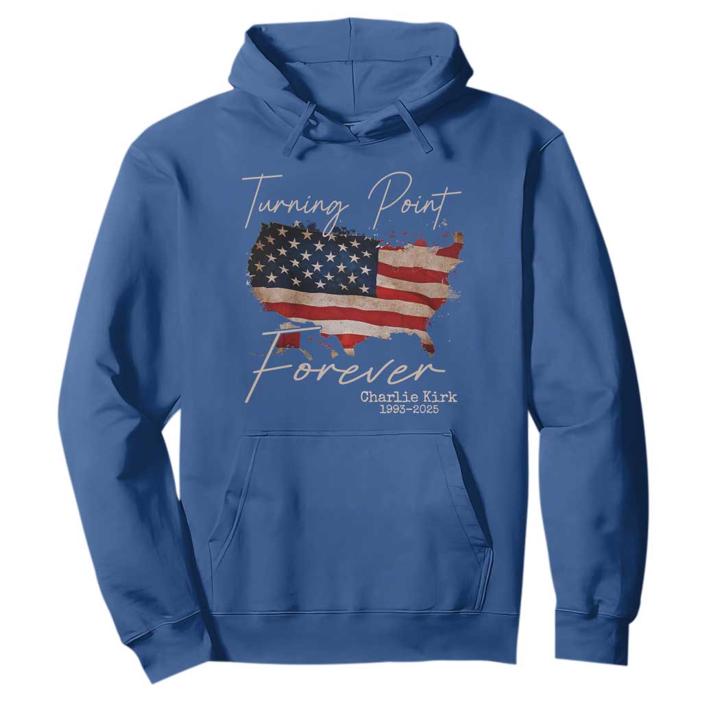 Turning Point Forever Hoodie Patriotic American Map Vintage USA Flag TS11 Royal Blue Print Your Wear