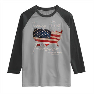 Turning Point Forever Raglan Shirt Patriotic American Map Vintage USA Flag TS11 Sport Gray Black Print Your Wear