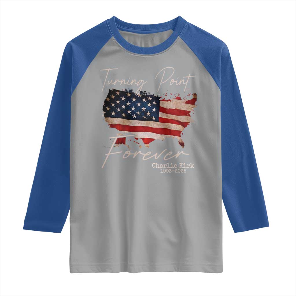 Turning Point Forever Raglan Shirt Patriotic American Map Vintage USA Flag TS11 Sport Gray Royal Print Your Wear