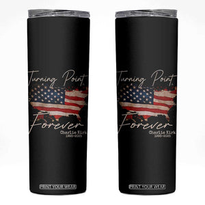 Turning Point Forever Skinny Tumbler Patriotic American Map Vintage USA Flag TS11 Black Print Your Wear