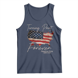 Turning Point Forever Tank Top Patriotic American Map Vintage USA Flag TS11 Navy Print Your Wear