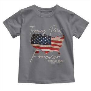 Turning Point Forever Toddler T Shirt Patriotic American Map Vintage USA Flag TS11 Charcoal Print Your Wear