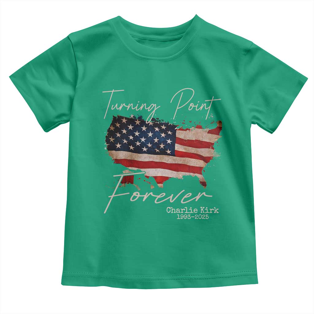 Turning Point Forever Toddler T Shirt Patriotic American Map Vintage USA Flag TS11 Irish Green Print Your Wear