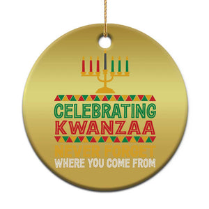 Celebrating Kwanzaa Never Forget Where You Come From Kinara Candle Christmas Ornament TS11 Print Your Wear