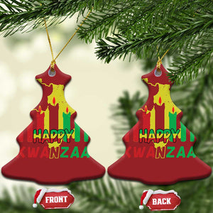 Happy Kwanzaa Christmas Ornament Black Holiday African American Xmas Kinara Candle TS11 Christmas Tree Red Print Your Wear