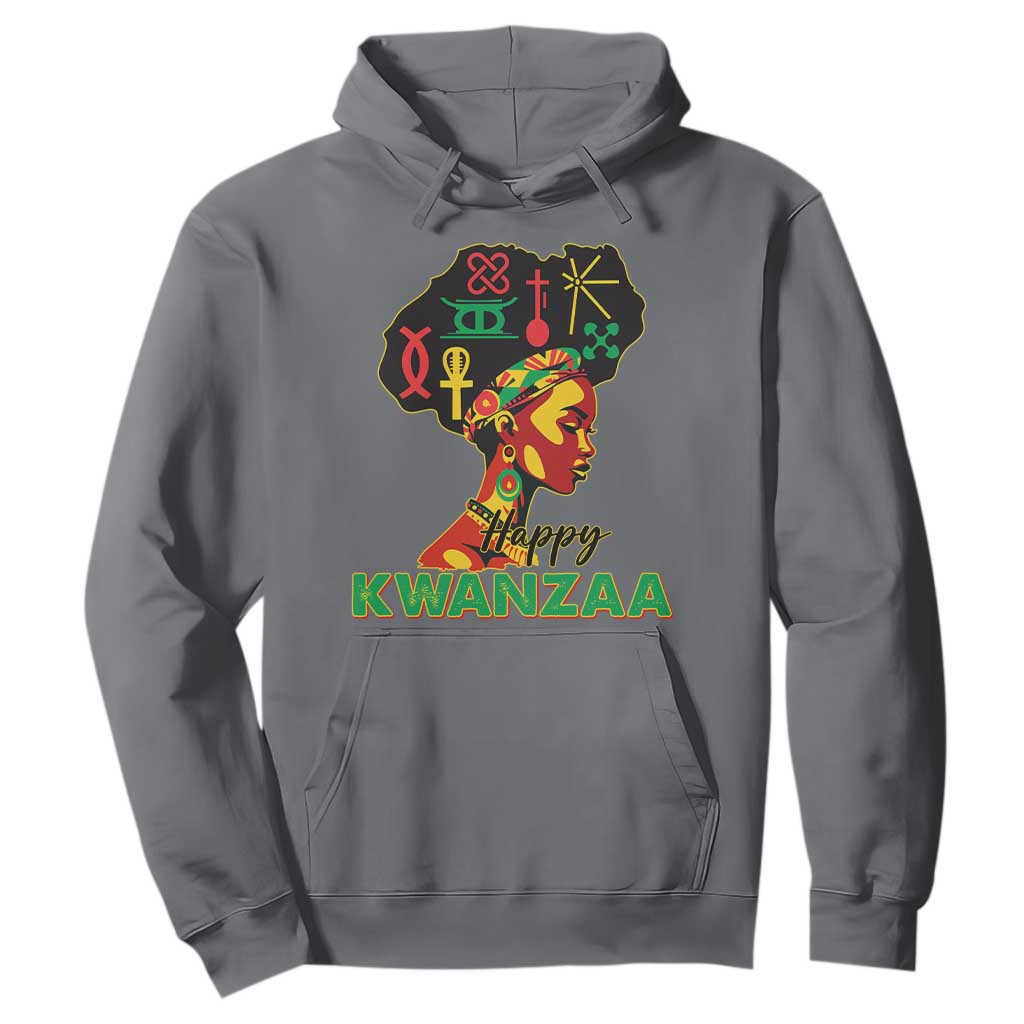 Happy Kwanzaa Hoodie Nguzo Saba Symbols The 7 Principles Of Kwanzaa TS11 Charcoal Print Your Wear