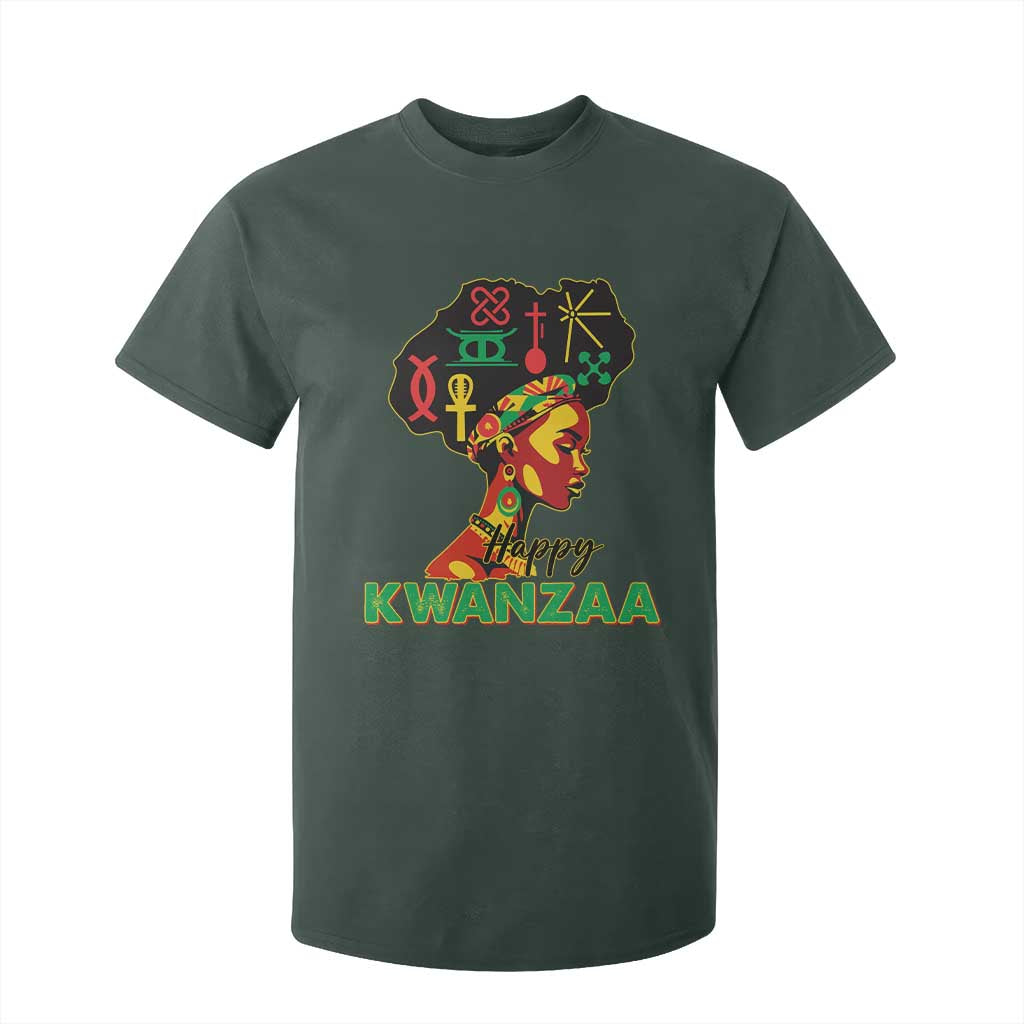 Happy Kwanzaa T Shirt For Kid Nguzo Saba Symbols The 7 Principles Of Kwanzaa TS11 Dark Forest Green Print Your Wear