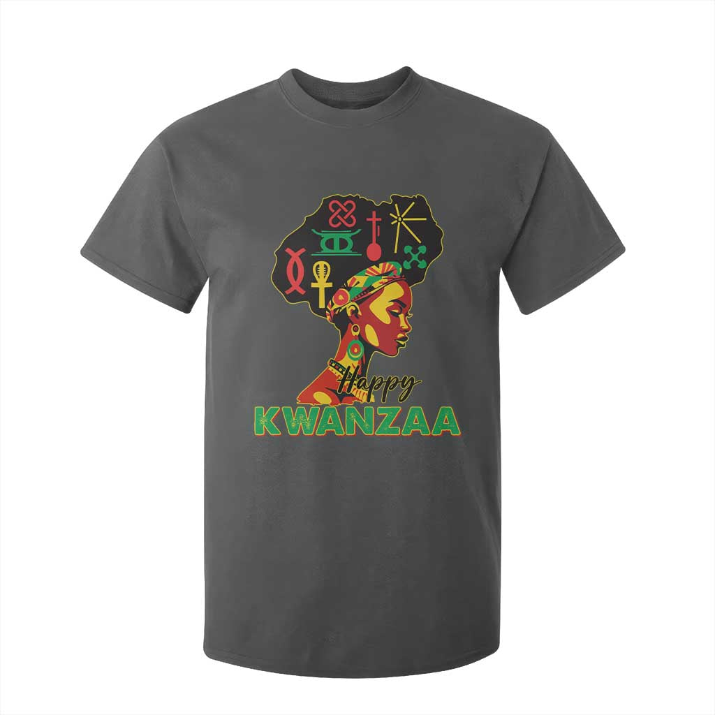 Happy Kwanzaa T Shirt For Kid Nguzo Saba Symbols The 7 Principles Of Kwanzaa TS11 Dark Heather Print Your Wear