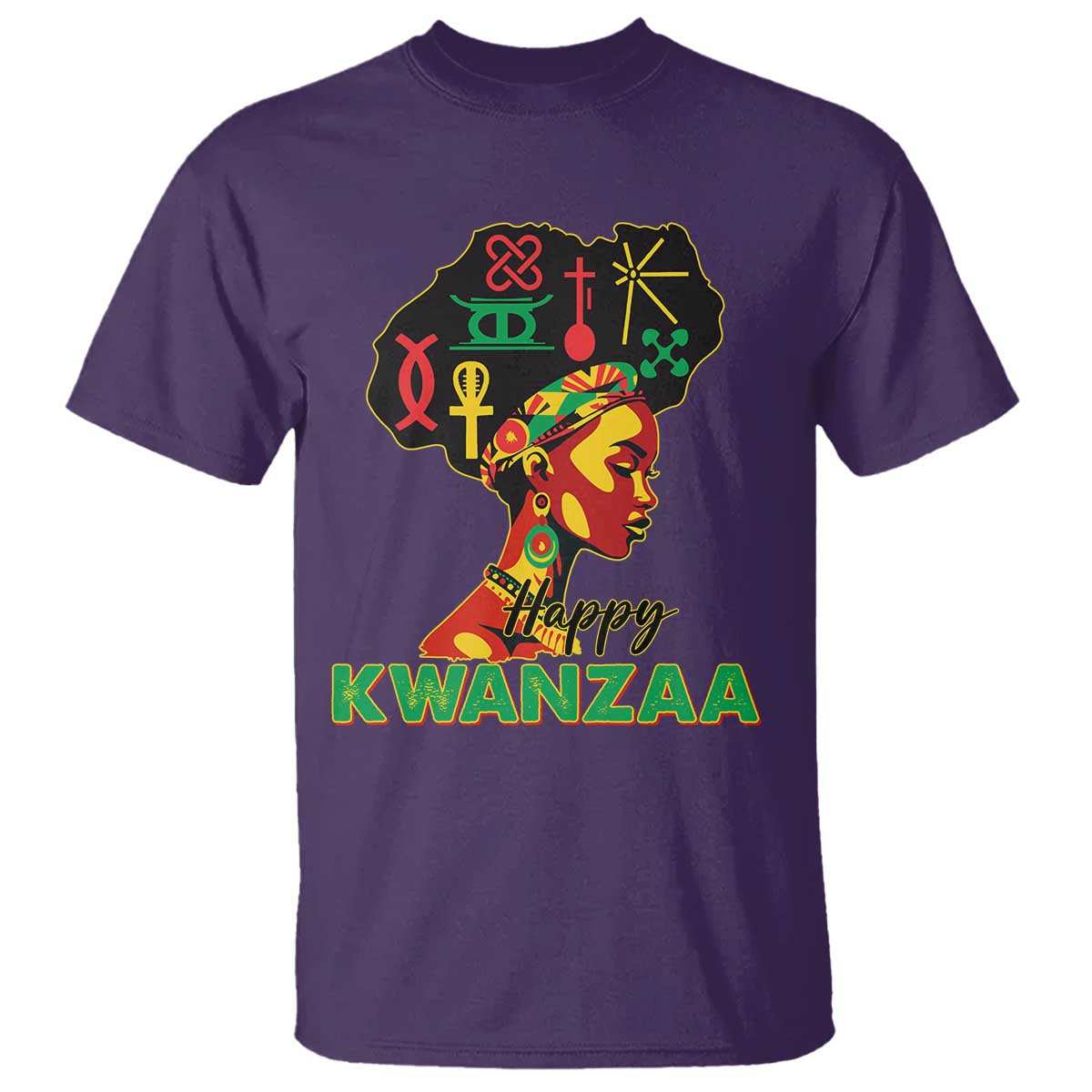 Happy Kwanzaa T Shirt Nguzo Saba Symbols The 7 Principles Of Kwanzaa TS11 Purple Print Your Wear