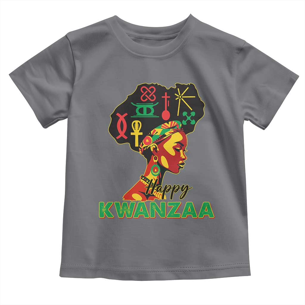Happy Kwanzaa Toddler T Shirt Nguzo Saba Symbols The 7 Principles Of Kwanzaa TS11 Charcoal Print Your Wear