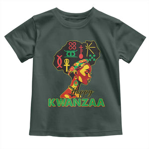 Happy Kwanzaa Toddler T Shirt Nguzo Saba Symbols The 7 Principles Of Kwanzaa TS11 Dark Forest Green Print Your Wear