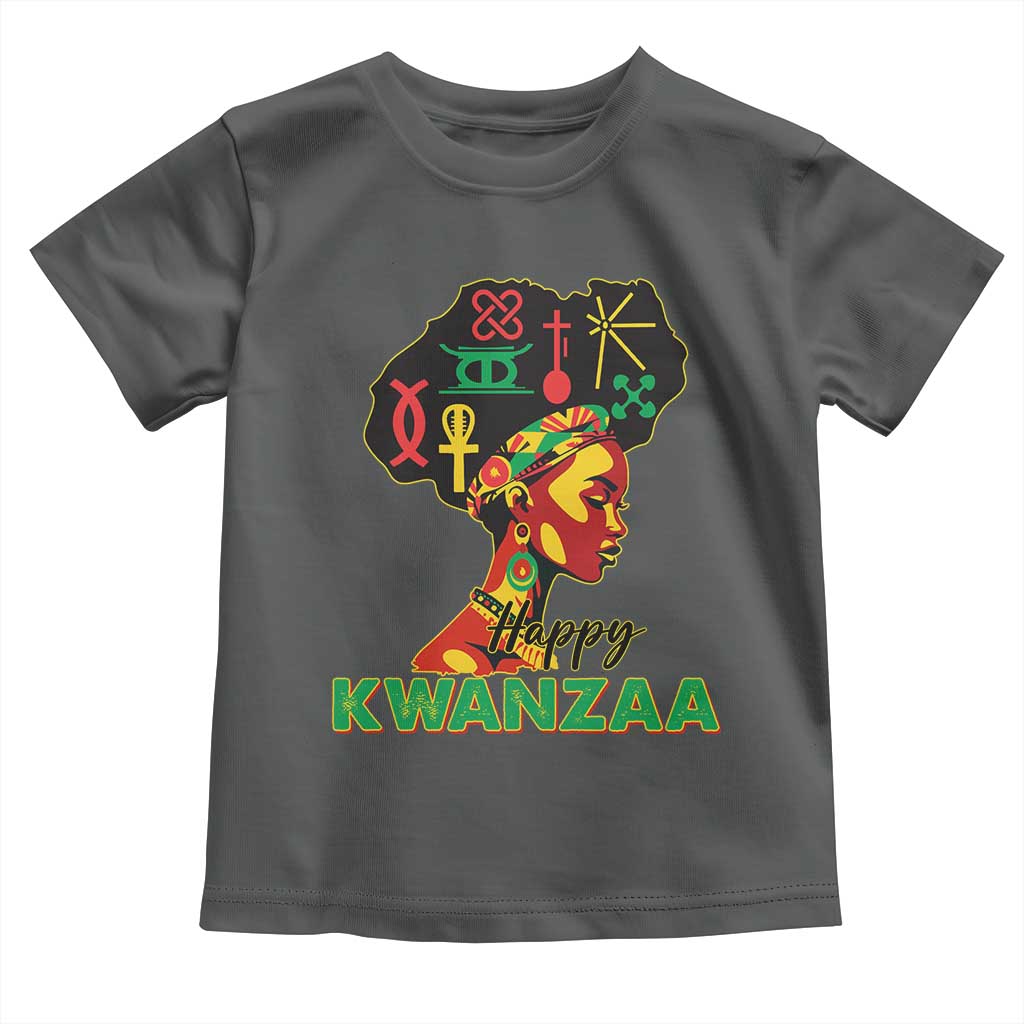 Happy Kwanzaa Toddler T Shirt Nguzo Saba Symbols The 7 Principles Of Kwanzaa TS11 Dark Heather Print Your Wear