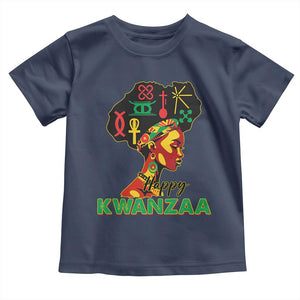 Happy Kwanzaa Toddler T Shirt Nguzo Saba Symbols The 7 Principles Of Kwanzaa TS11 Navy Print Your Wear