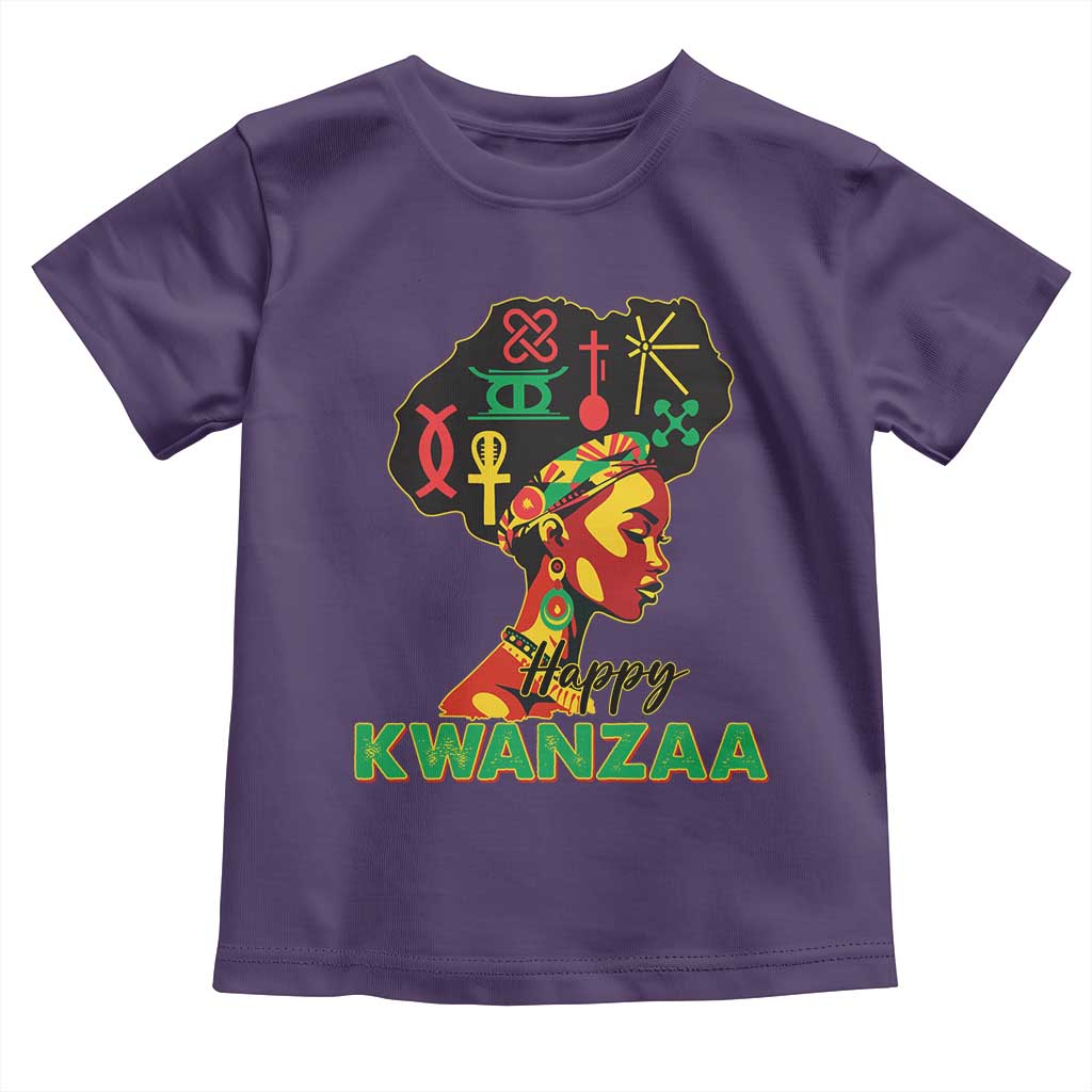 Happy Kwanzaa Toddler T Shirt Nguzo Saba Symbols The 7 Principles Of Kwanzaa TS11 Purple Print Your Wear