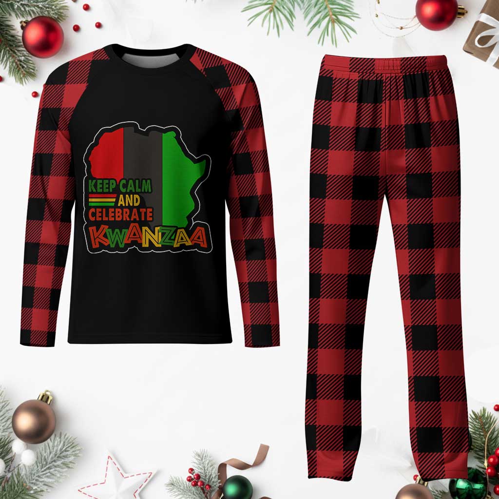 Keep Calm And Celebrate Kwanzaa Plaid Pajama Set Black Holiday African American Xmas TS11 Buffalo Plaid Print Your Wear