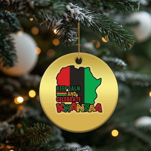 Keep Calm And Celebrate Kwanzaa Christmas Ornament Black Holiday African American Xmas TS11 Print Your Wear