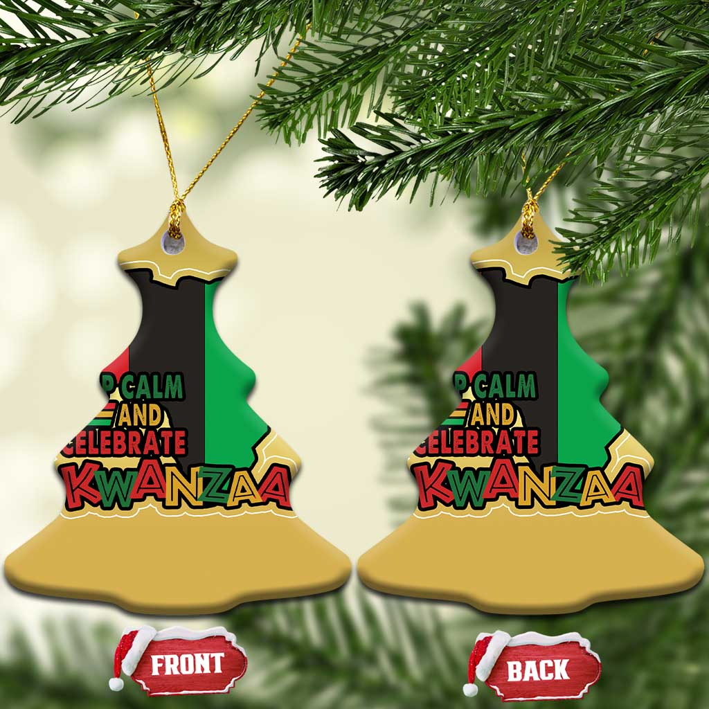 Keep Calm And Celebrate Kwanzaa Christmas Ornament Black Holiday African American Xmas TS11 Christmas Tree Gold Print Your Wear