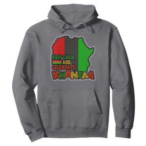 Keep Calm And Celebrate Kwanzaa Hoodie Black Holiday African American Christmas TS11 Charcoal Print Your Wear