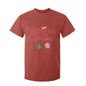 Funny Christmas Pickleball T Shirt For Kid Jingle Balls Reindeer Santa Hat Ball TS11 Red Print Your Wear