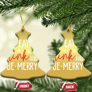 Funny Xmas Pickleball Christmas Ornament Eat Dink And Be Merry TS11 Christmas Tree Gold Print Your Wear