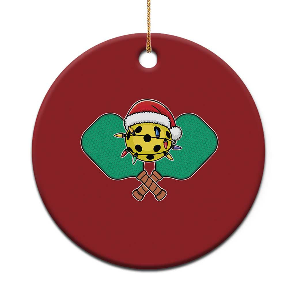 Funny Xmas Pickleball Holiday Santa Hat Christmas Ornament TS11 Print Your Wear