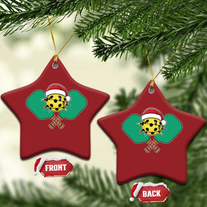 Funny Xmas Pickleball Holiday Santa Hat Christmas Ornament TS11 Star Red Print Your Wear