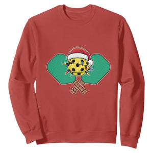 Funny Christmas Pickleball Holiday Santa Hat Sweatshirt TS11 Red Print Your Wear